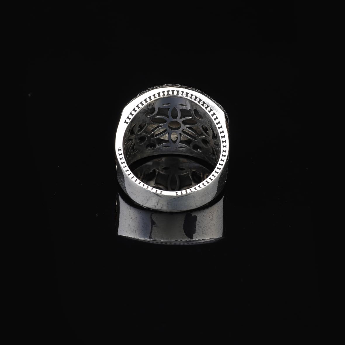 Handmade 925 Sterling Silver Personalized Rings - Custom Photo Ring with Name Engraving
