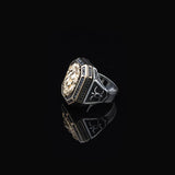 Micro Onyx Stone Lion Ring - Signet Gemstone Ring for Men Vintage Handmade 925 Sterling Silver - Comes with Silver Polishing Cloth Gift — image 4