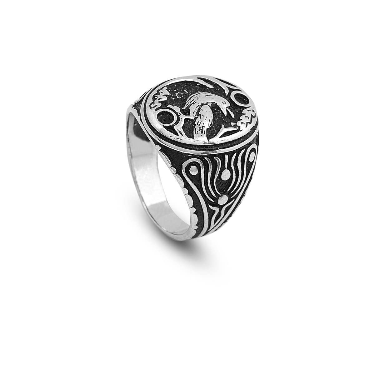 925K Sterling Silver Crow Ring