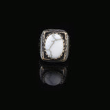 Turquoise Stone Men Silver Ring — image 2