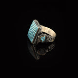 Men's Turquoise Rings with Micro Stone — image 5