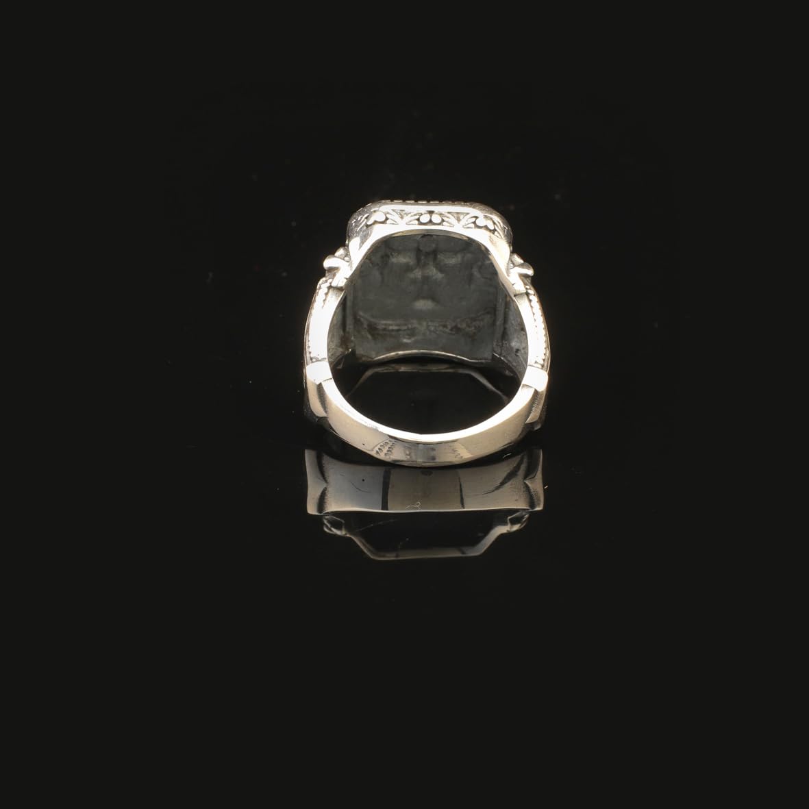 King Crown Eagle Ring Gothic Animal Signet Vintage Sterling Silver Engagement Pinky Statement Ring Gift for Him