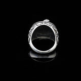 Handmade 925 Sterling Silver Clown Skull Ring - Men's Oxidized Jewelry with Silver Polishing Cloth Gift - Biker Ring — image 4
