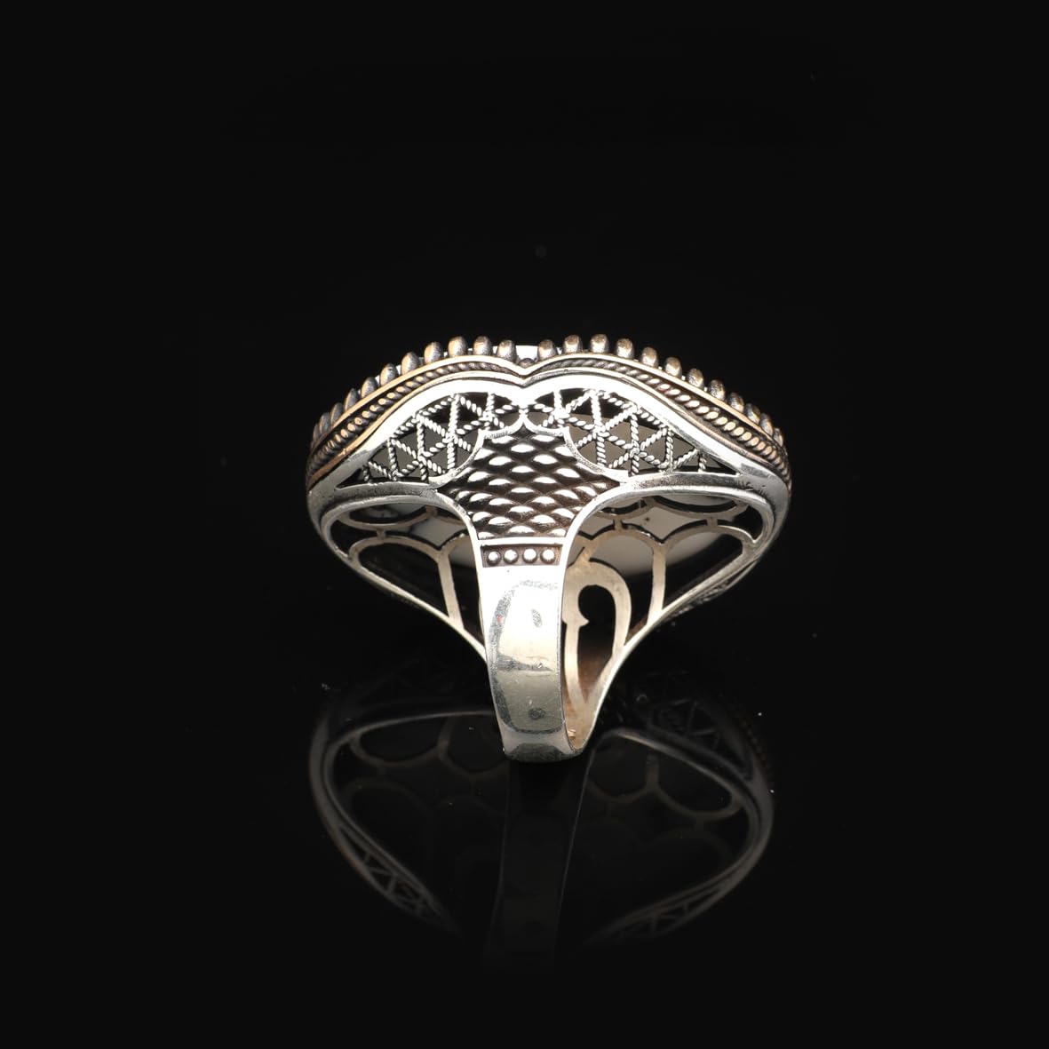 White Turquoise Oval Stone Ring for Men - Large Vintage 925 Sterling Silver Handmade Engagement Ring - Polished with Custom Engraving - Includes Silver Polishing Cloth Gift