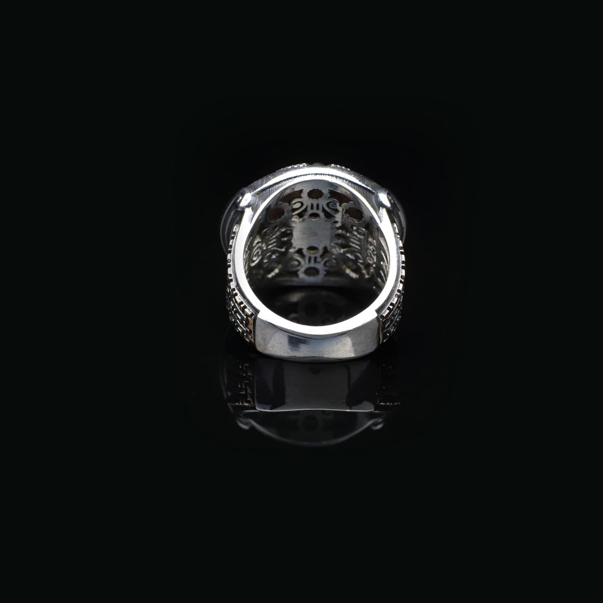 925 Sterling Silver Rotating Ring with Turquoise and Tiger Eye - Ottoman Inspired Men's Jewelry - Birthday Gifts