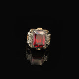 Garnet Ring Ottoman Vintage Design – Handmade Large Statement Gemstone Ring — image 2