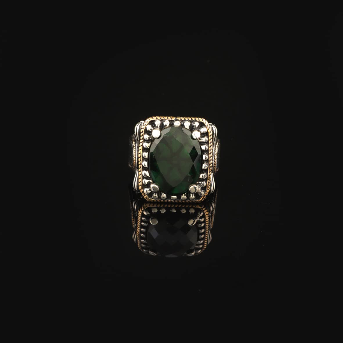925K Sterling Silver Jade Ring