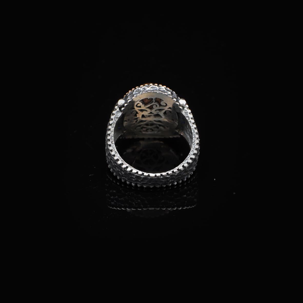Blue Tiger Eye Pinky Ring for Men