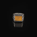 Vintage Tiger Eye Signet Ring for Men – Handmade 925 Sterling Silver Gemstone Ring — image 3