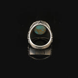 Mens Turquoise Eagle Ring Ottoman Vintage Ring Sterling Silver Ring Pinky Ring Promise Ring for Him Silver Signet Ring Gemstone — image 6