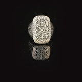 Ottoman Style Ring Statement Ring Vintage Ring Sterling Silver Ring Pinky Ring Silver Signet Ring Gift for Him Handmade — image 3
