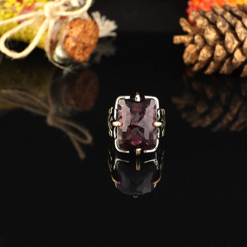 925K Sterling Silver Purple Sapphire Ring