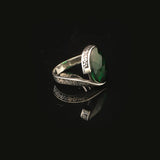 Emerald Ring Gemstone Ring Ottoman Statement Ring Vintage Ring Pinky Ring Sterling Silver Ring Gift for Him Jewelry — image 4