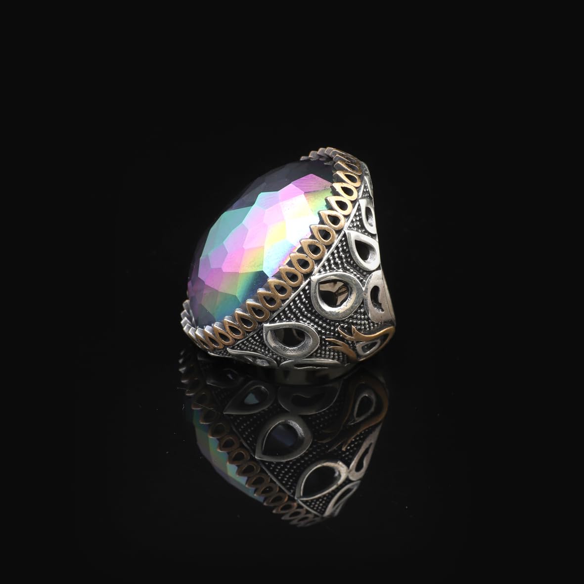 Mystic Topaz Ring - Oval Gemstone