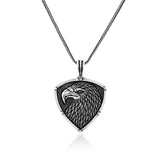 American Eagle Necklace - Sterling Silver Mens Pendant on Silver Chain - Gothic Biker Necklace - Silver Cleaning Cloth Gift — image 1
