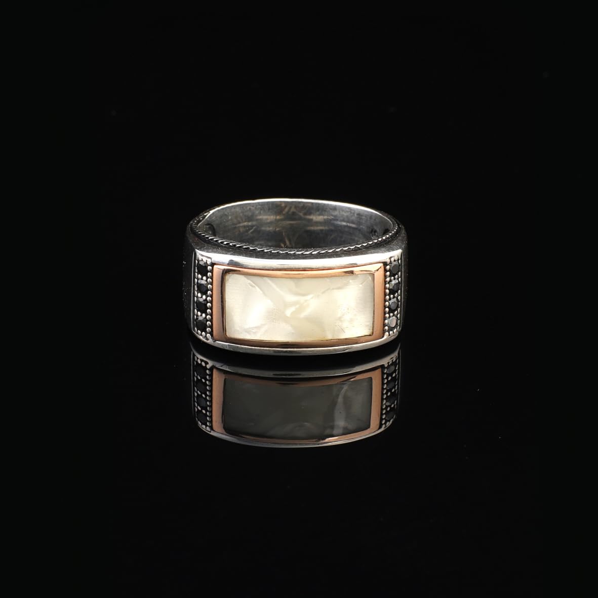 Vintage Mother of Pearl Signet Ring