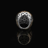 Amethyst Ring with Micro Sapphire Stone Ottoman Style Large Statement Ring Vintage Sterling Silver Chunky Silver Gemstone Ring — image 6