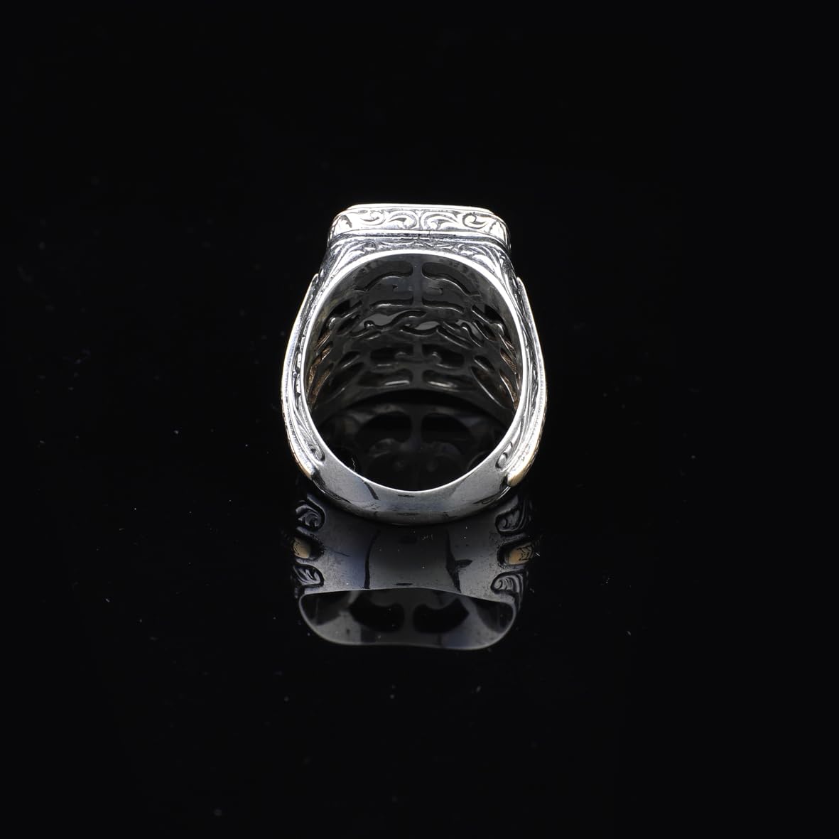 Handmade 925 Sterling Silver Personalized Rings - Custom Photo Ring with Name Engraving