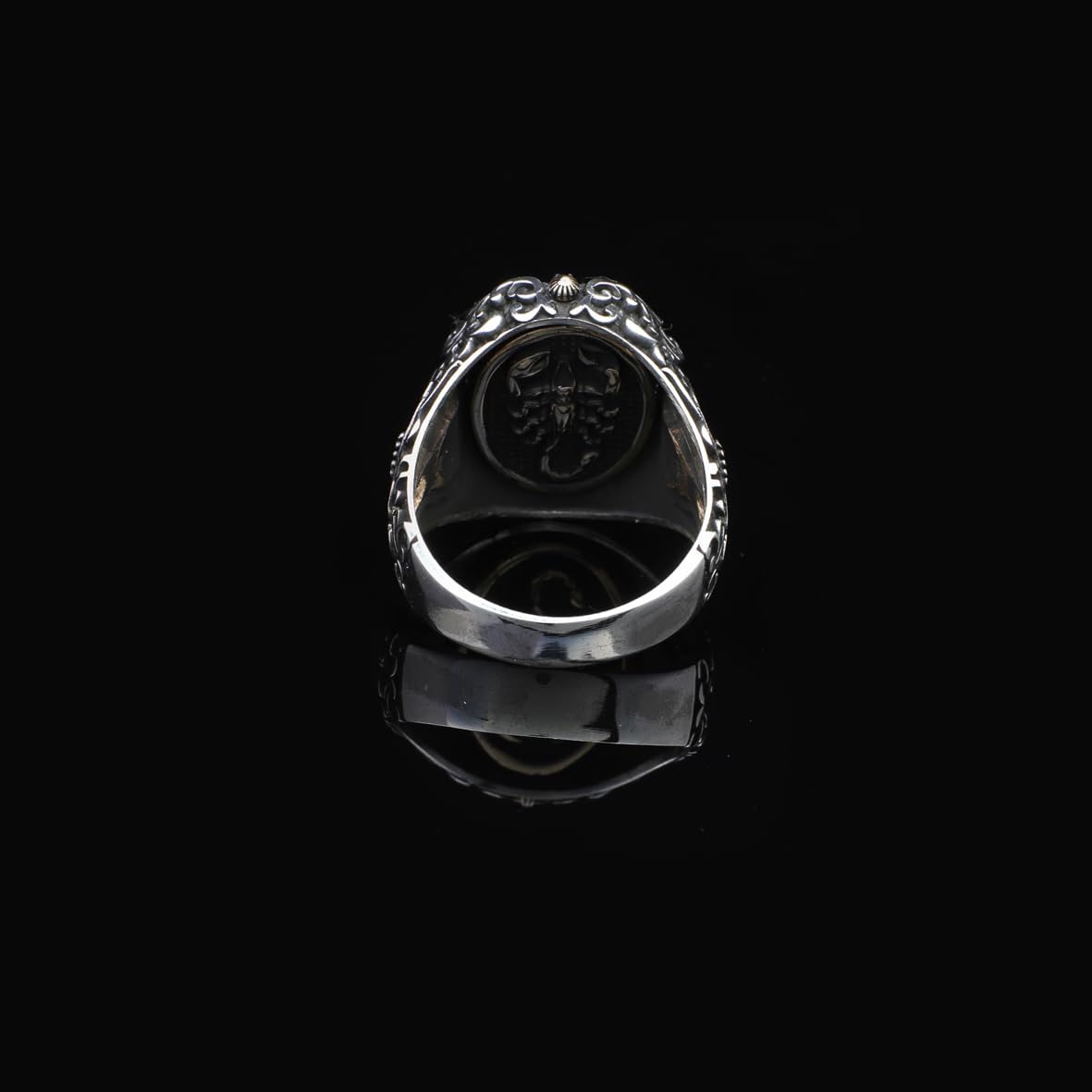 925 Sterling Silver Rotating Turquoise Ring - Men's Rotating Turquoise Scorpion Ring - Handcrafted 925 Sterling Silver Jewelry - Birthday Gifts