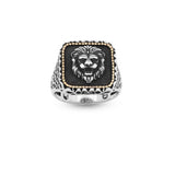 Lion Ring Gothic Ring Animal Signet Ring Vintage Ring Sterling Silver Ring Pinky Ring Statement Ring Gift for Him — image 1