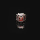 Handmade Vintage Men's Garnet Ring - 925 Sterling Silver Turkish Gemstone Ring — image 3