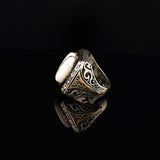 Turquoise Stone Men Silver Ring — image 5