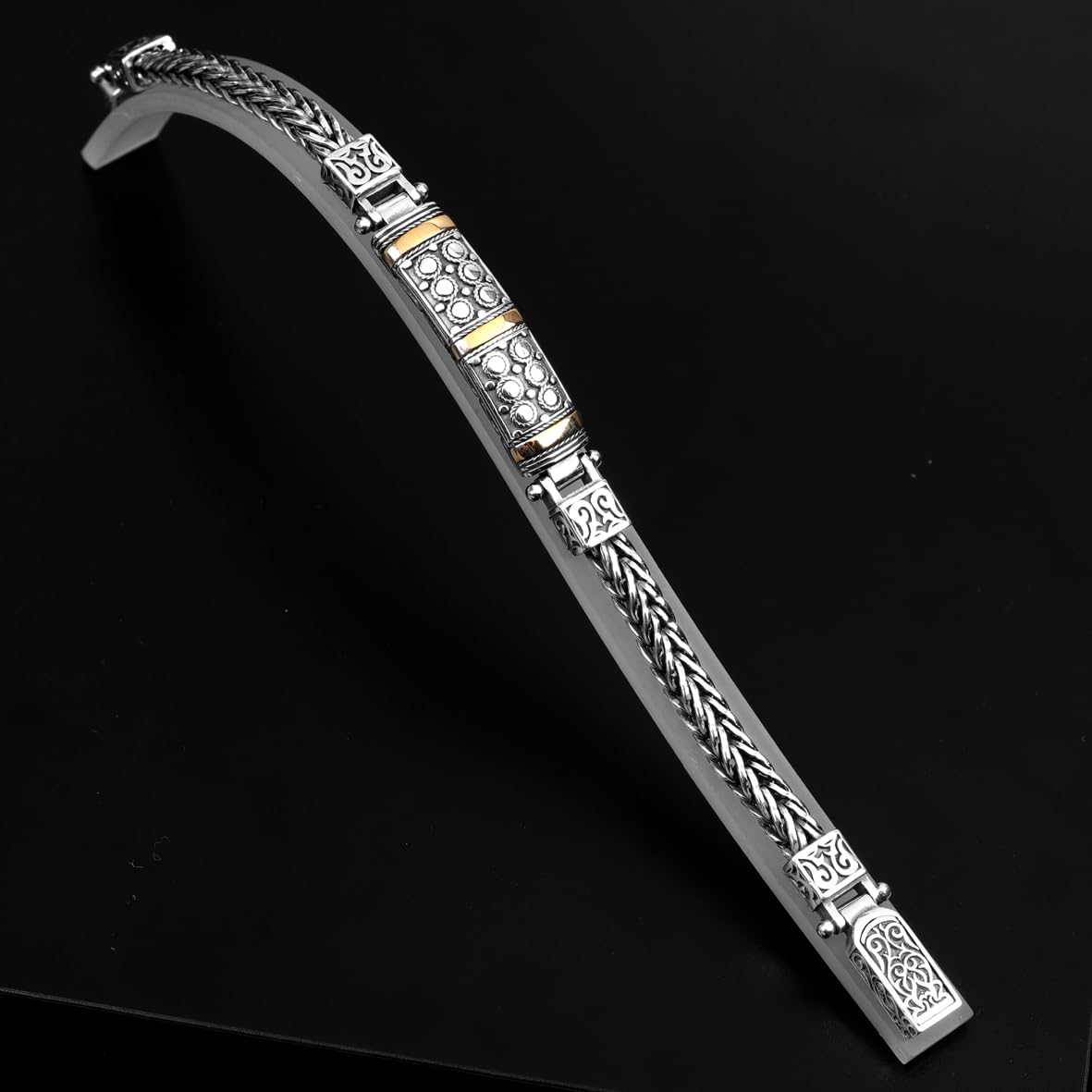 Handmade Gothic Vintage Bracelet for Men – Sterling Silver Chain