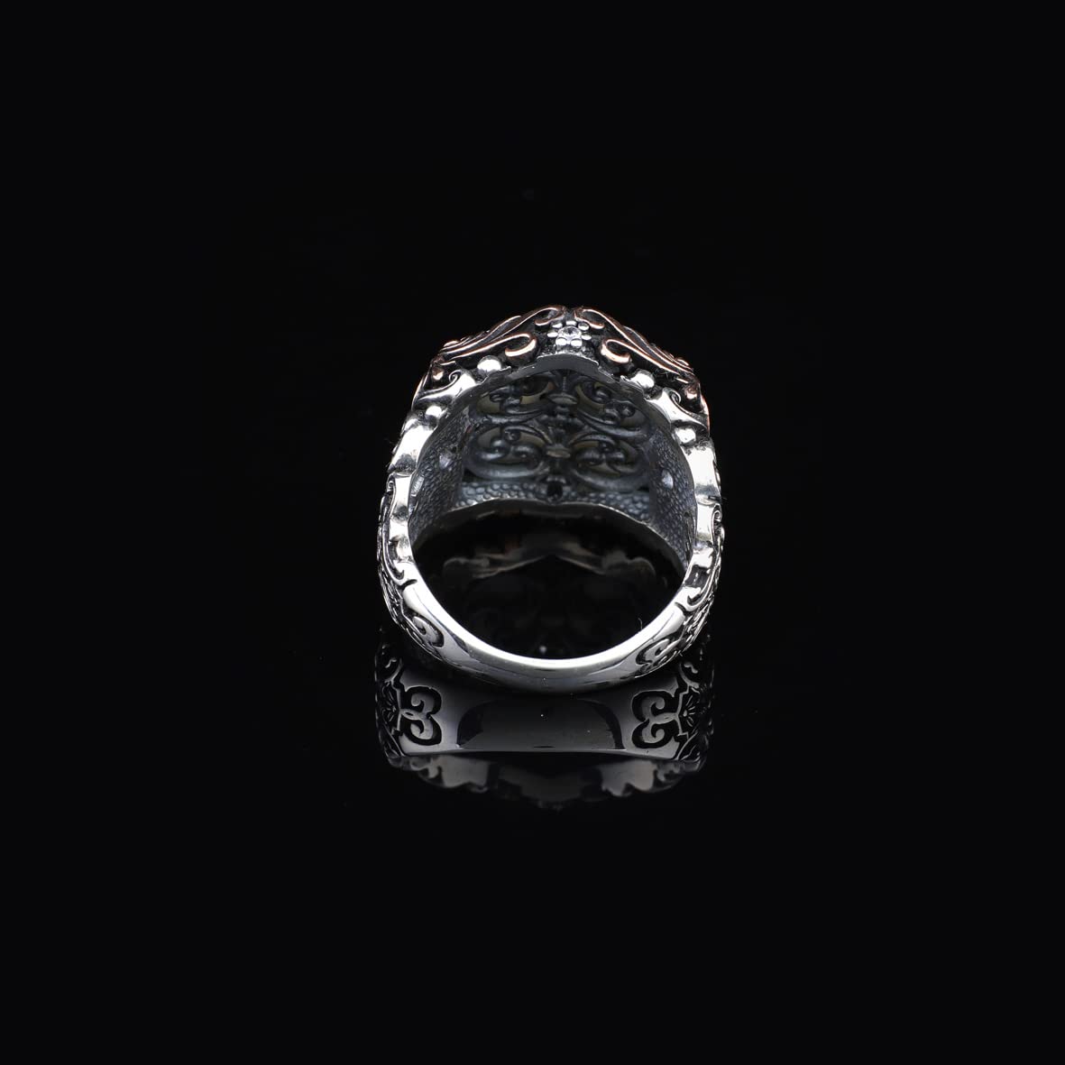 Mother of Pearl Gemstone Handmade Mens Ring
