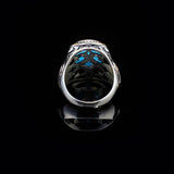 Vintage Handmade 925 Sterling Silver Men's Aquamarine Ring - 925 Sterling Silver Rings for Men - Handcrafted Ring for Men — image 5
