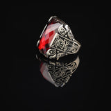 Handmade Garnet Ring for Men — image 5