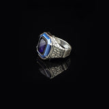 Vintage Blue Tiger Eye Ring for Men — image 5