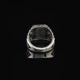 Vintage Mother of Pearl Signet Ring - Sterling Silver Pinky Ring for Men — image 3