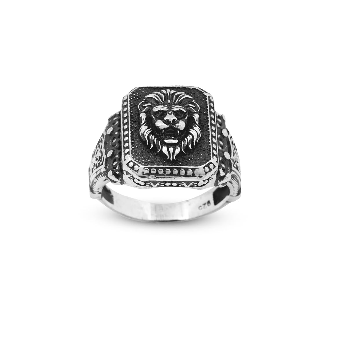 Sterling Silver Lion Signet Ring – Vintage Animal Statement Jewelry