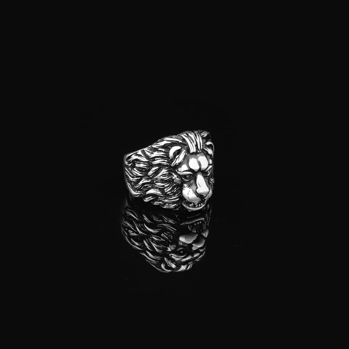 925K Sterling Silver Lion Ring
