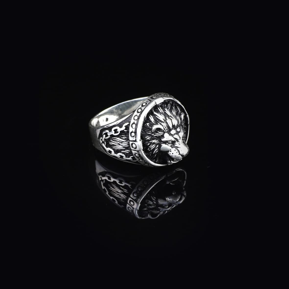 925K Sterling Silver Lion Ring