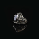 Vintage Ottoman Onyx Ring for Men – Handmade Gemstone Signet in 925 Sterling Silver – Custom Engraving Engagement Ring – Mens Silver Ring with Gift Silver Polishing Cloth — image 5
