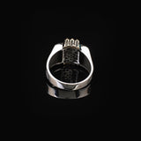 Handmade Turquoise Gemstone Square Stone Pinky Ring for Men Vintage 925 Sterling Silver — image 6