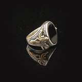 Onyx Ring Signet Ring Ottoman Vintage Ring Sterling Silver Ring Pinky Ring Silver Signet Ring Gemstone Ring Ottoman Statement Ring Vintage Ring — image 4