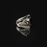 Vintage Black Onyx Ring with Eagle Design - Handmade Turkish 925 Sterling Silver Engagement Ring for Men with Polished Gemstone - Includes Silver Polishing Cloth Gift — image 4