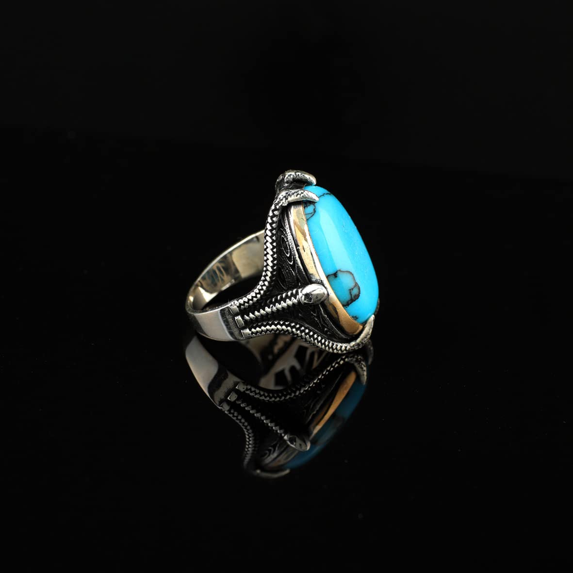 925K Sterling Silver Ring Turquoise Ring