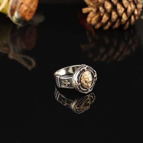 925K Sterling Silver Lion Ring