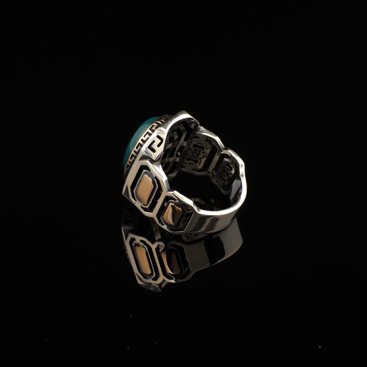 925K Sterling Silver Jade Ring