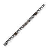 Personalized Gothic Vintage Pattern 925 Sterling Silver Chain Bracelet for Men - Handmade Hand-Engraved Bracelet with Silver Polishing Cloth Gift — image 1