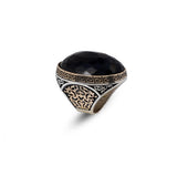Handmade Black Onyx Ring for Men – Large Oval Stone in Vintage 925 Sterling Silver — image 1