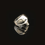 Skull Ring Gothic Ring Silver Signet Ring Statement Ring Vintage Ring Pinky Ring Sterling Silver Ring Gift for Him Handmade — image 3