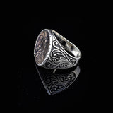 925 Sterling Silver Men's Ring - Handmade Eagle Signet Design for Bikers with Custom Animal Motif - Ring with Silver Polishing Cloth Gift — image 3