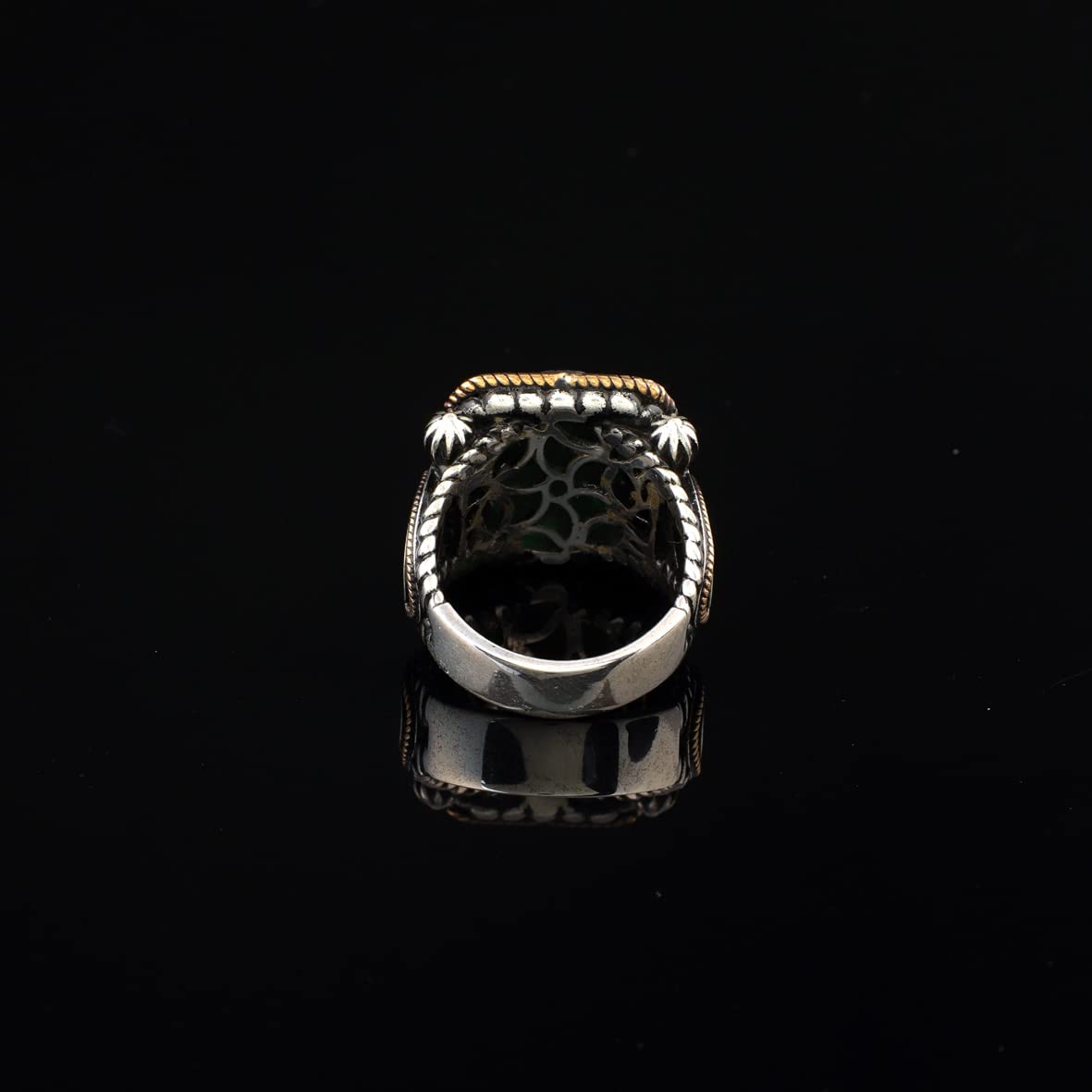 925K Sterling Silver Jade Ring