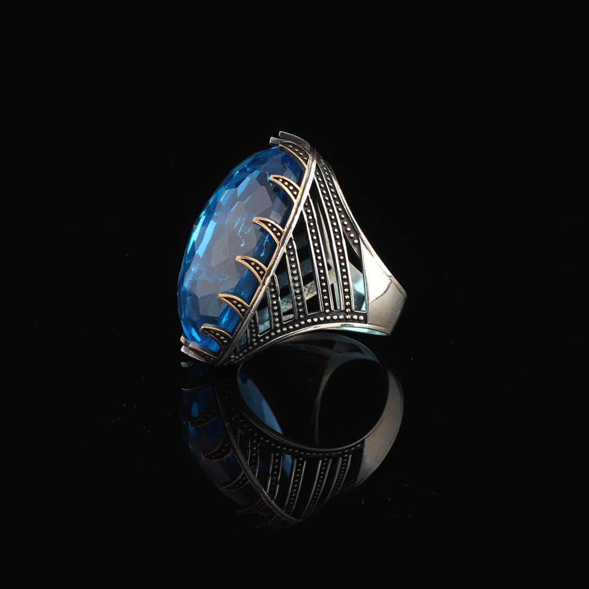 Aquamarine Ring for Men
