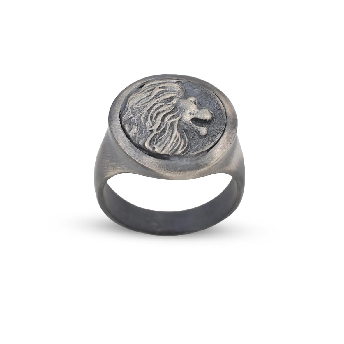 Handmade Lion Signet Ring - 925 Sterling Silver Men's Ring