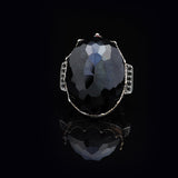 Vintage Black Onyx Ring with Large Oval Stone — image 3